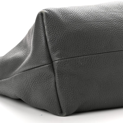 Gucci Pebbled Calfskin Medium Bamboo Tassel Tote Grey 9 of 10