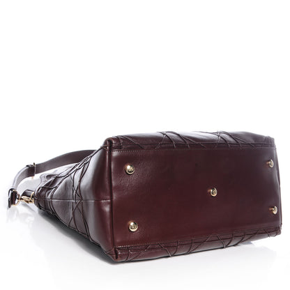 Christian Dior Lambskin Cannage Medium Granville Tote Brown 5 of 9