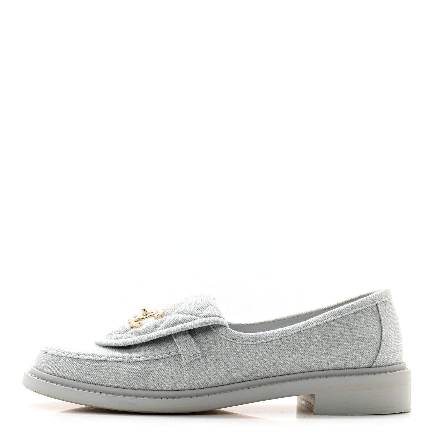 Chanel Denim CC Turnlock Loafers 39 Blue 1 of 10