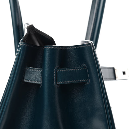 Hermes Box Guilloche Birkin 35 Bleu De Prusse 13 of 36