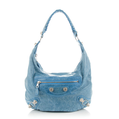 Balenciaga Chevre Giant 21 Silver Hardware Hobo Aquamarine 1 of 8