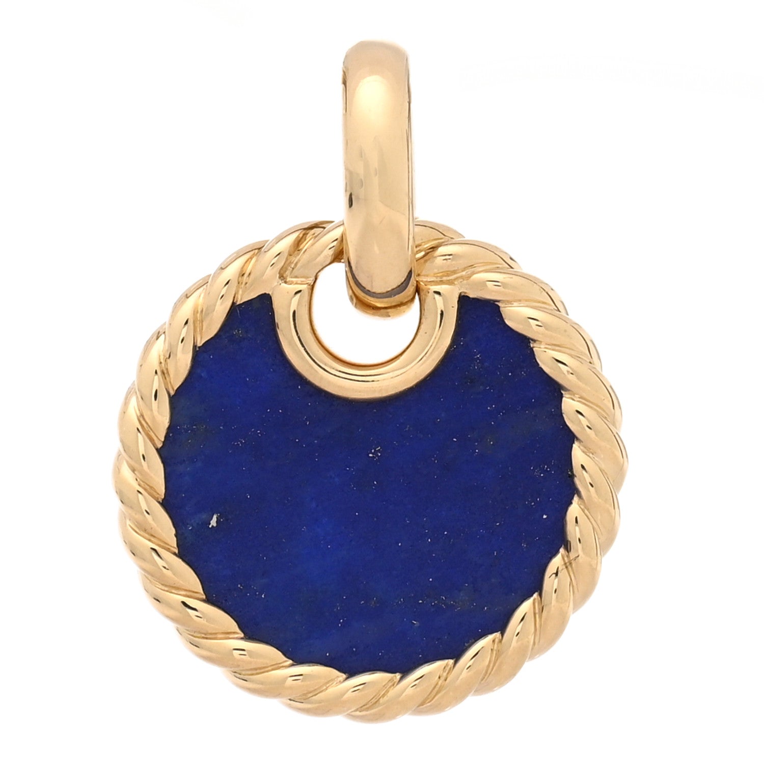 David Yurman 18K Yellow Gold Lapis Lazuli Elements Pendant 1 of 4