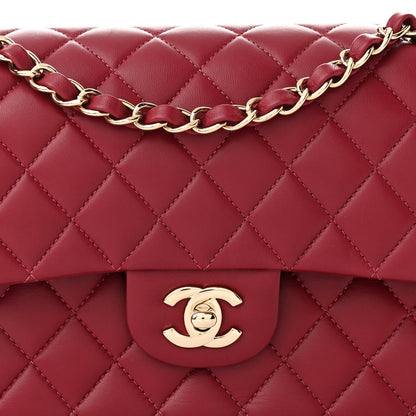 Chanel Lambskin Quilted Medium Double Flap Burgundy 10 of 10