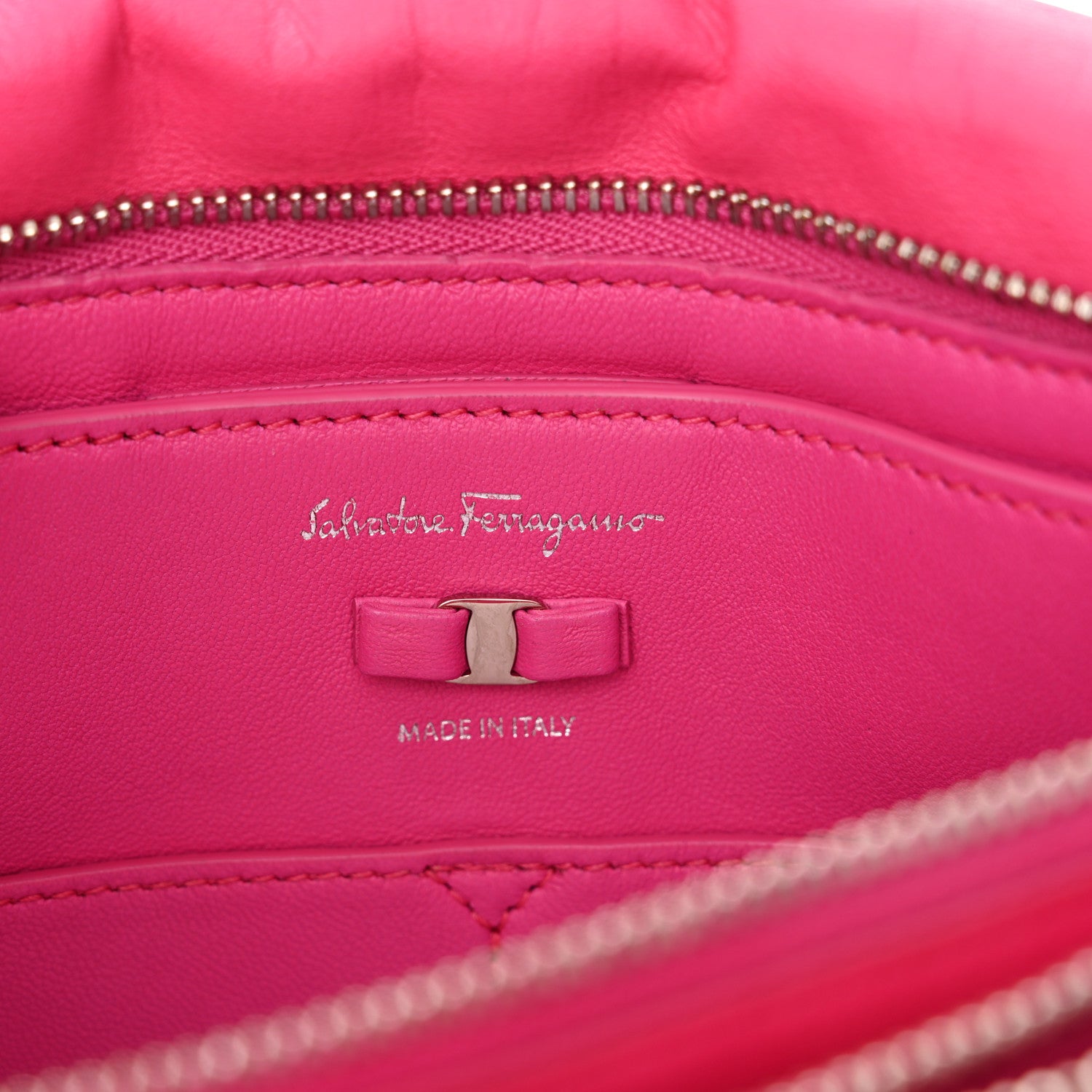 Salvatore Ferragamo Calfskin Small Viva Bow Shoulder Bag Hot Pink 7 of 11