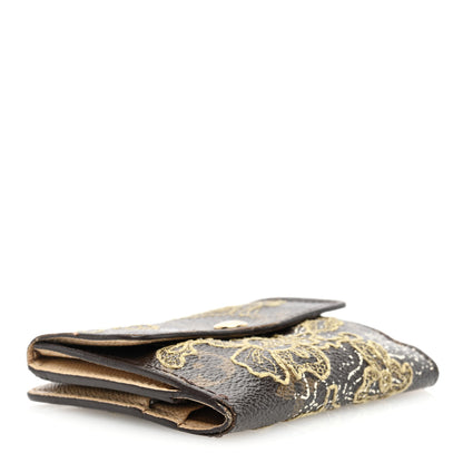 Louis Vuitton Monogram Dentelle Ludlow Wallet Gold 4 of 10