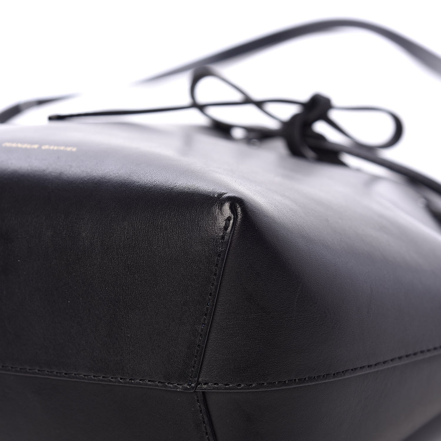 Mansur Gavriel Vegetable Tanned Calfskin Mini Bucket Bag Black Royal 9 of 20