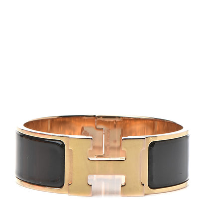 Hermes Enamel Wide Clic Clac H Bracelet PM Black 1 of 7