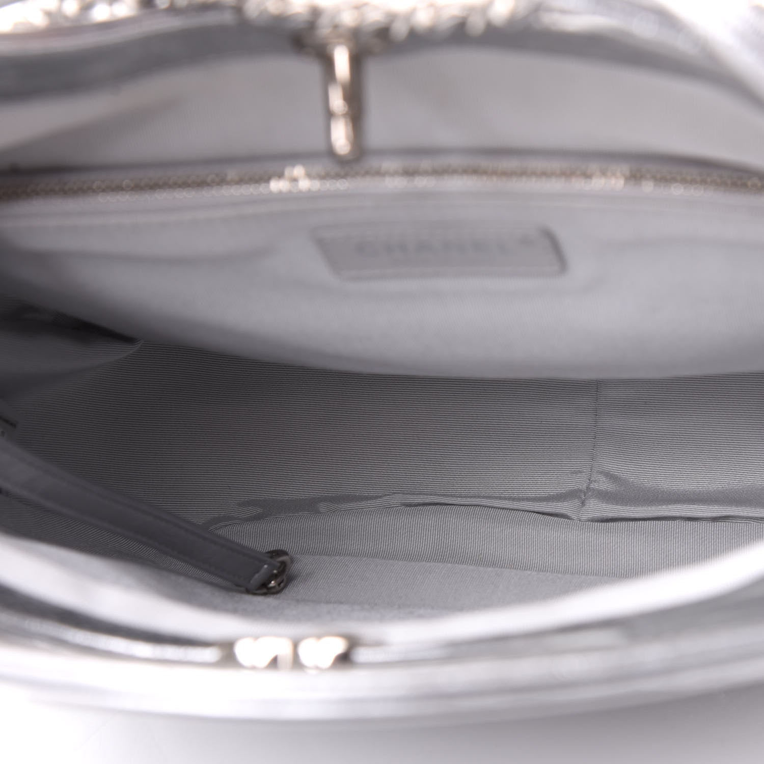 Chanel Metallic Crumpled Calfskin Small 31 Shopping Bag Silver 4 of 9
