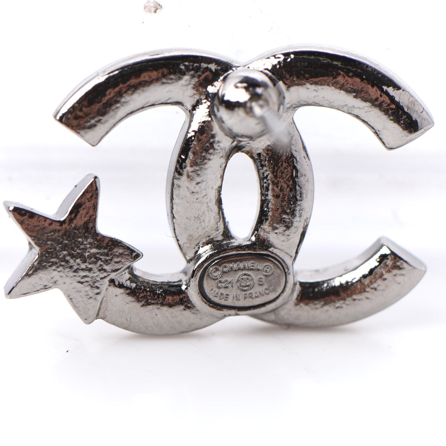 Crystal CC Starfall Earrings Silver