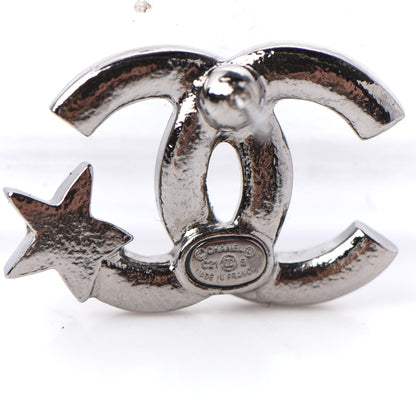 Chanel Crystal CC Starfall Earrings Silver 4 of 5