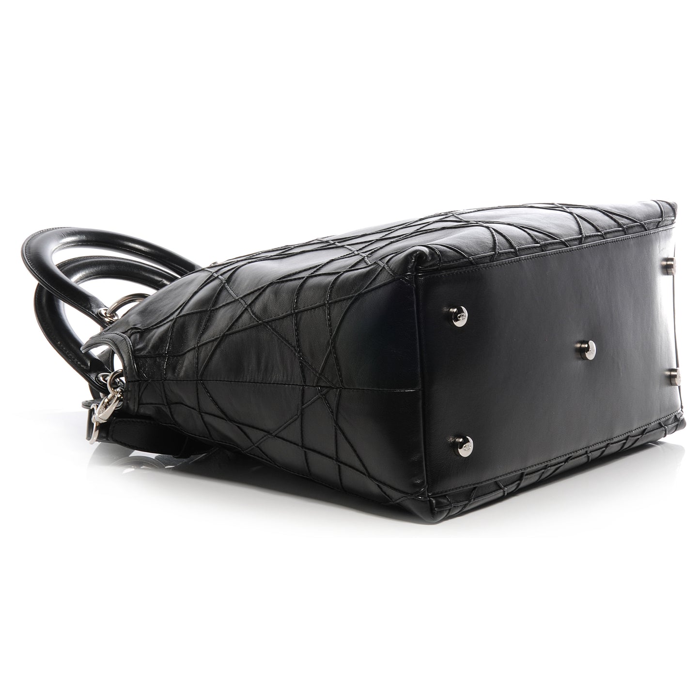 Lambskin Cannage Medium Granville Tote Black