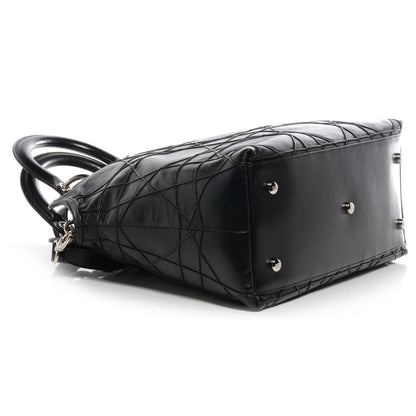 Christian Dior Lambskin Cannage Medium Granville Tote Black 4 of 8
