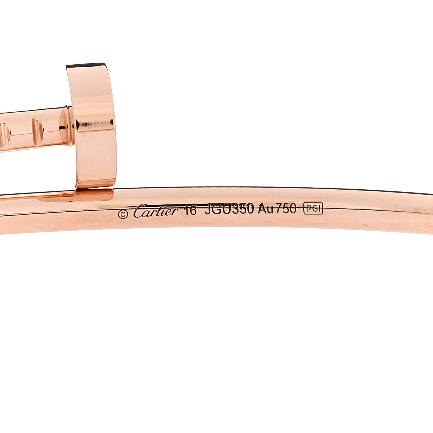 Cartier 18K Pink Gold Small Juste Un Clou Bracelet 16 3 of 4