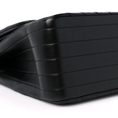 Chanel Lambskin Chevron Quilted Jumbo Double Flap So Black 8 of 10