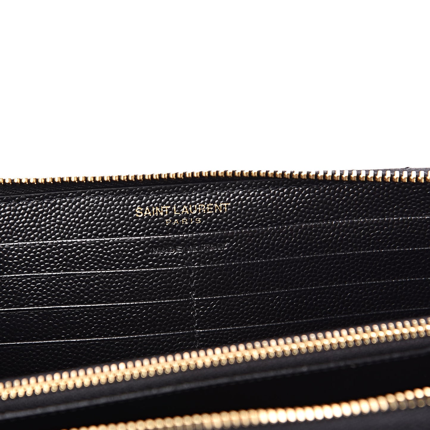 Grain De Poudre Matelasse Chevron Monogram Zip Around Wallet Black