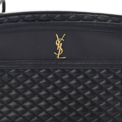 Saint Laurent Lambskin Quilted Victoire Camera Bag Deep Marine 8 of 10