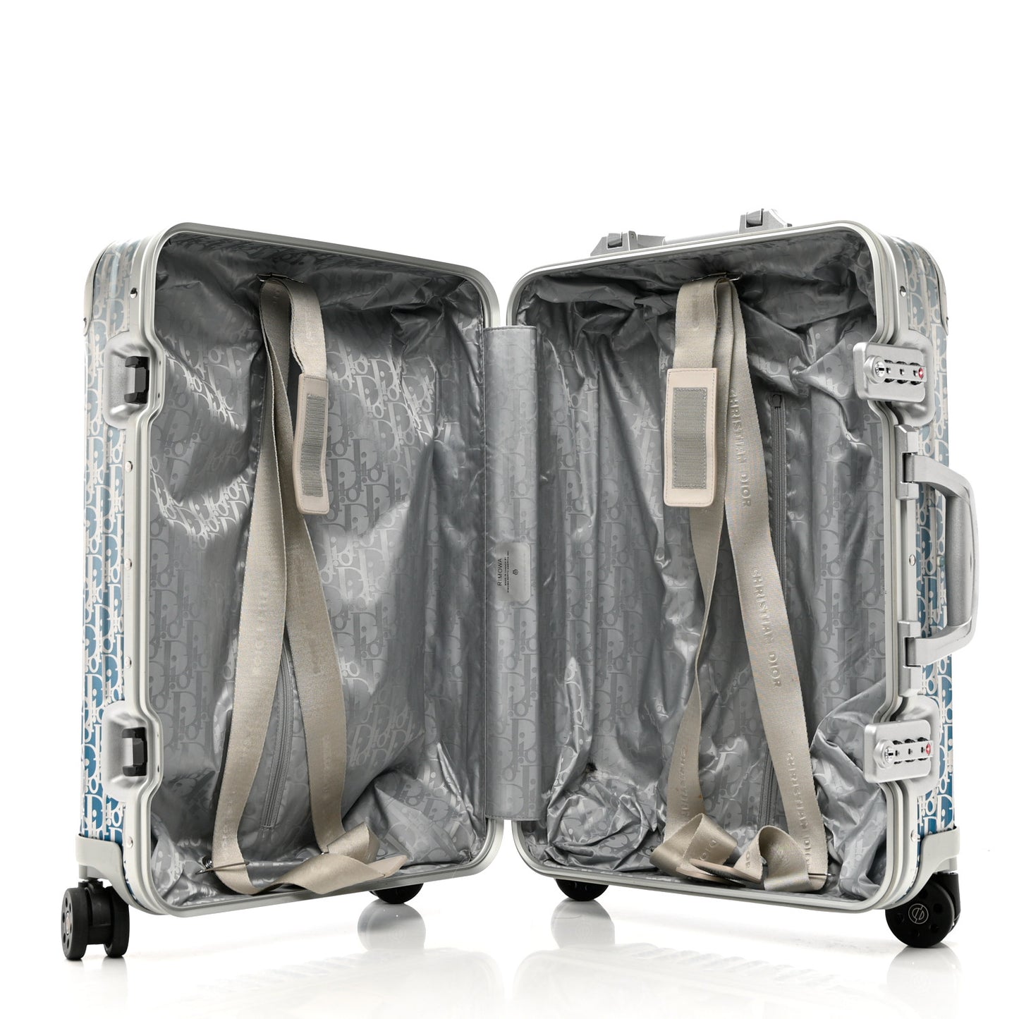 X RIMOWA Aluminum Gradient Cabin Luggage Blue Multi