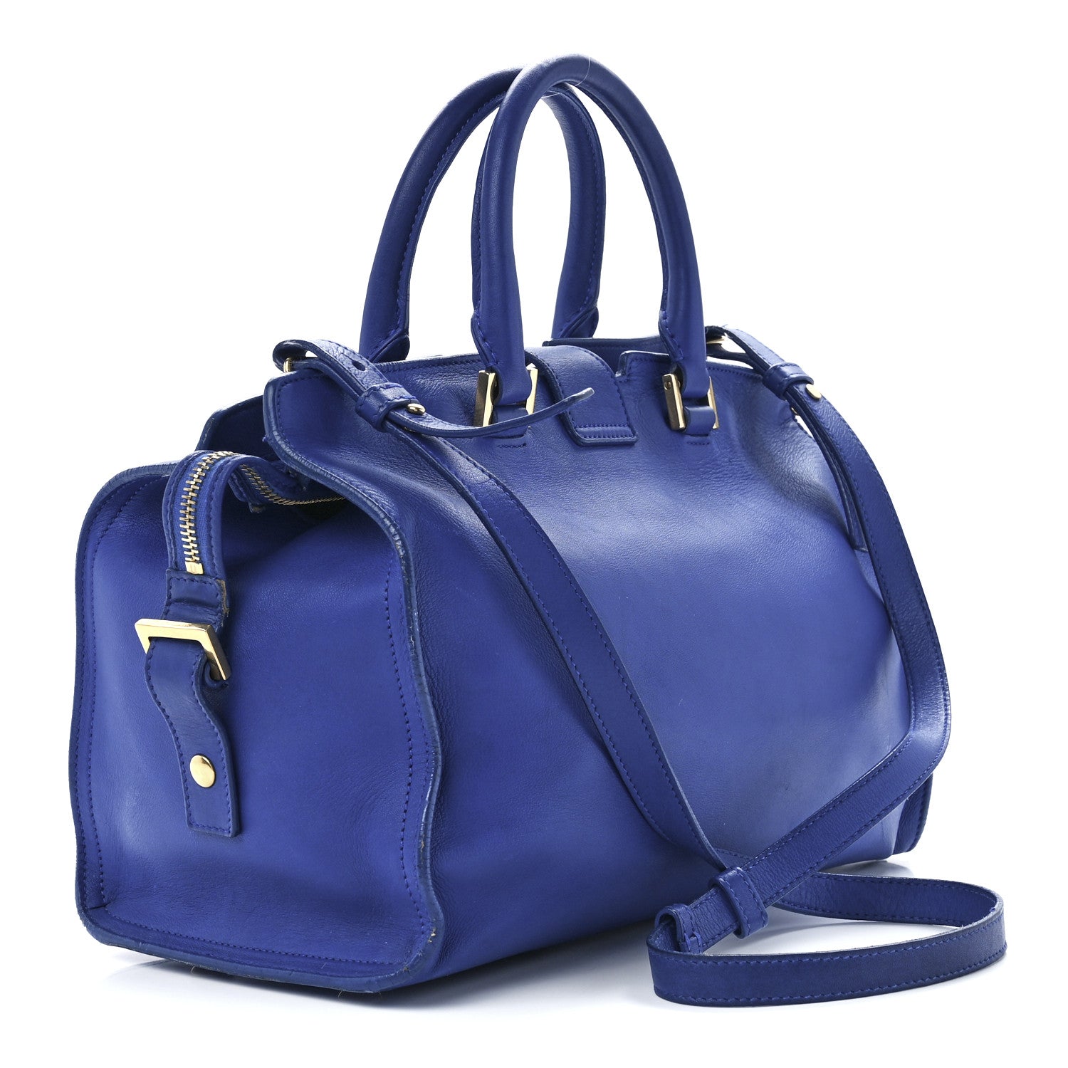 Saint Laurent Calfskin Small Classic Y Cabas Royal Blue 3 of 13
