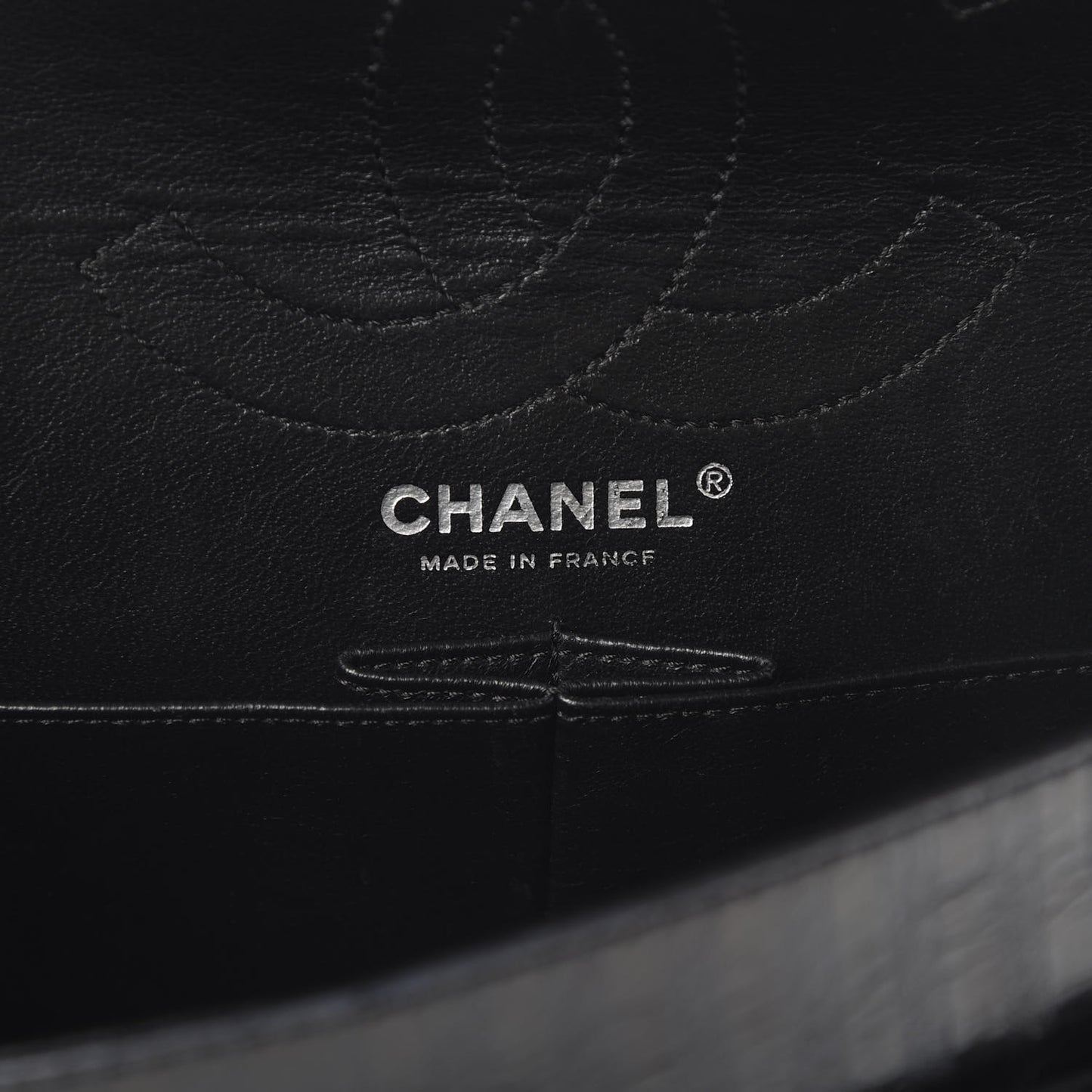 Metallic Calfskin Striped 2.55 Reissue 226 Flap Black