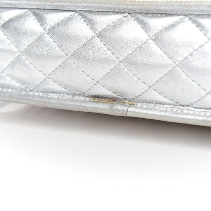 Chanel Vinyl Large Ice Cube Flap Silver 10 of 14