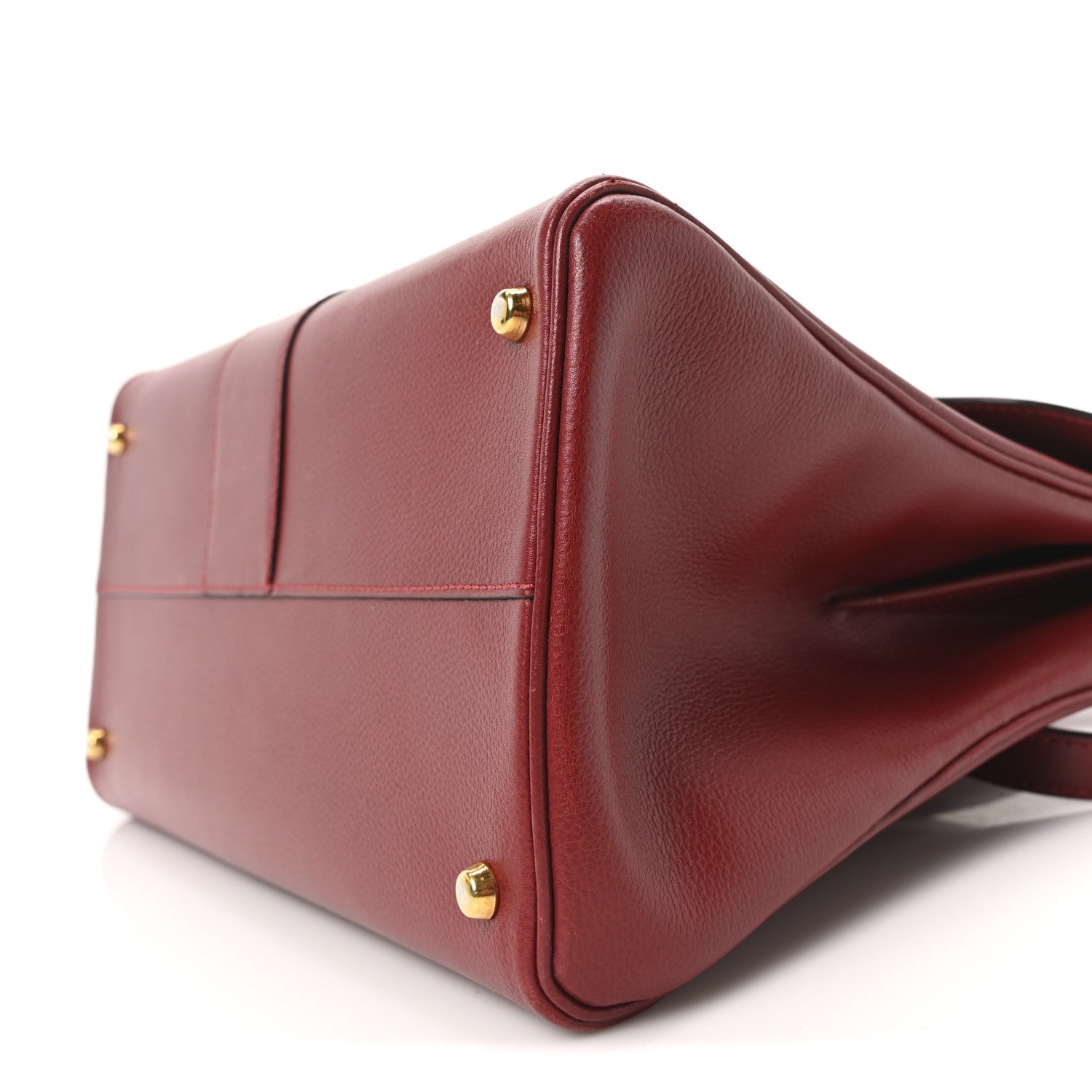 Delvaux Grained Calfskin MM Brillant Satchel Red 11 of 11