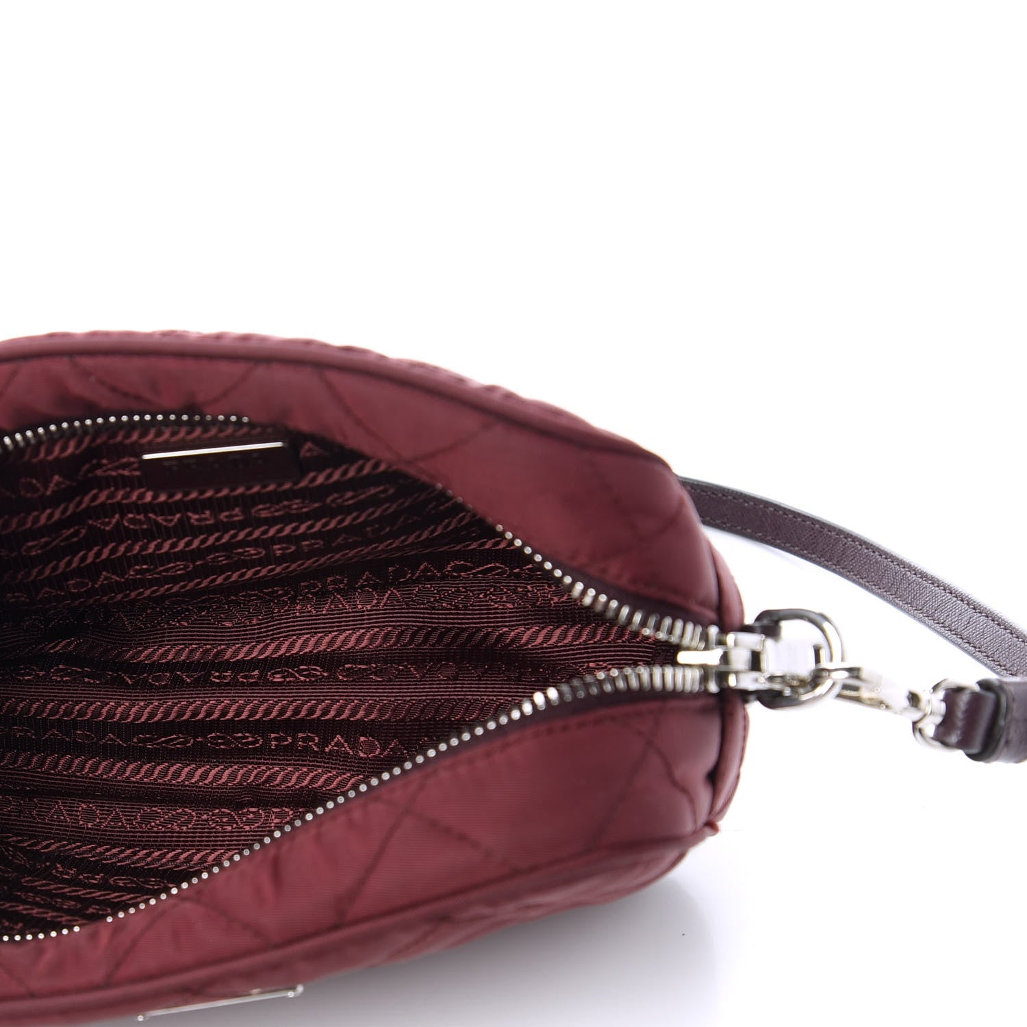 Prada Nylon Tessuto Impuntu Quilted Crossbody Bag Granato 5 of 11