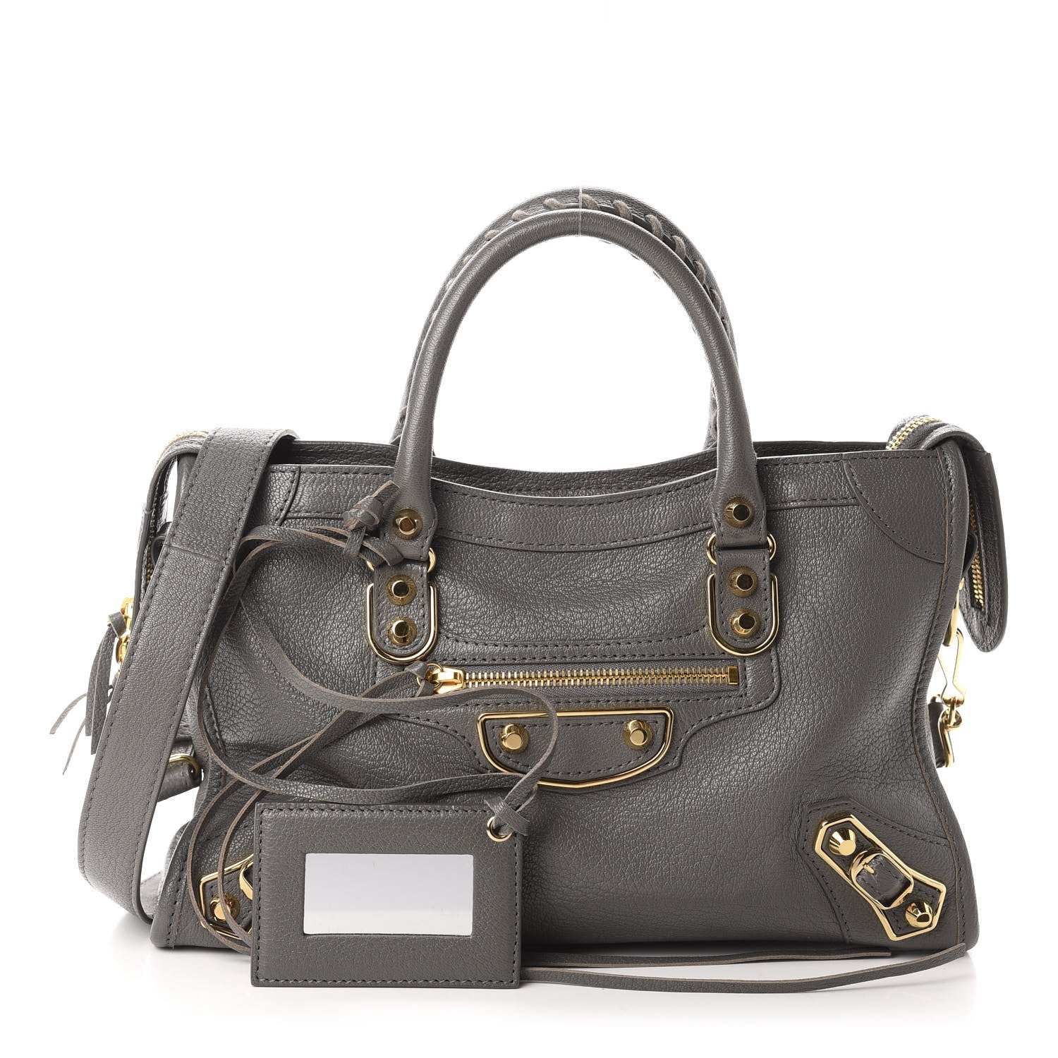 Balenciaga Chevre Gold Metallic Edge Hardware S City Gris Acier 1 of 10