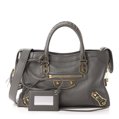 Balenciaga Chevre Gold Metallic Edge Hardware S City Gris Acier 1 of 10