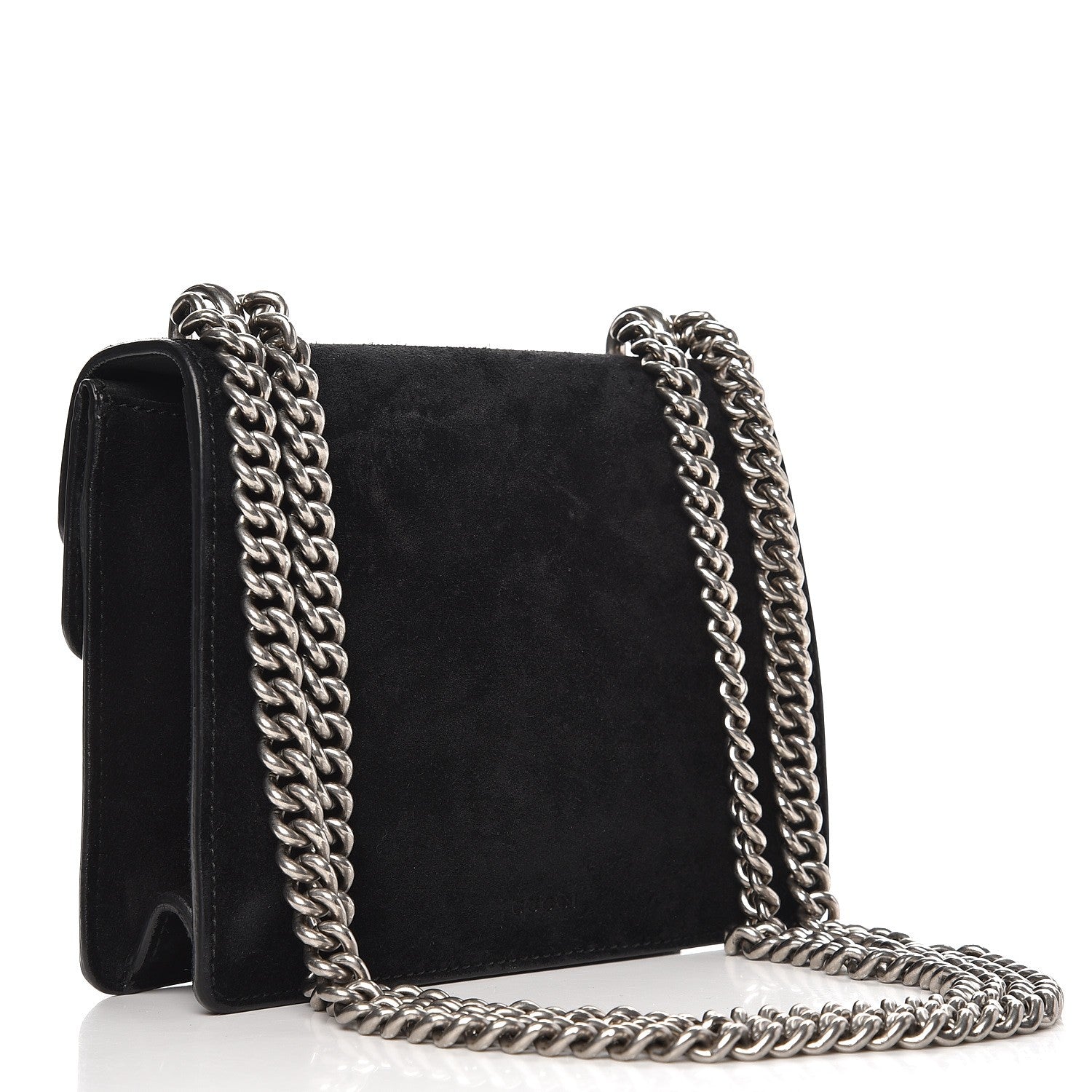 Gucci Suede Mini Dionysus Shoulder Bag Black 4 of 9