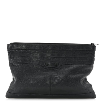 Balenciaga Agneau Arena Classic Hardware Clutch Anthracite 1 of 7
