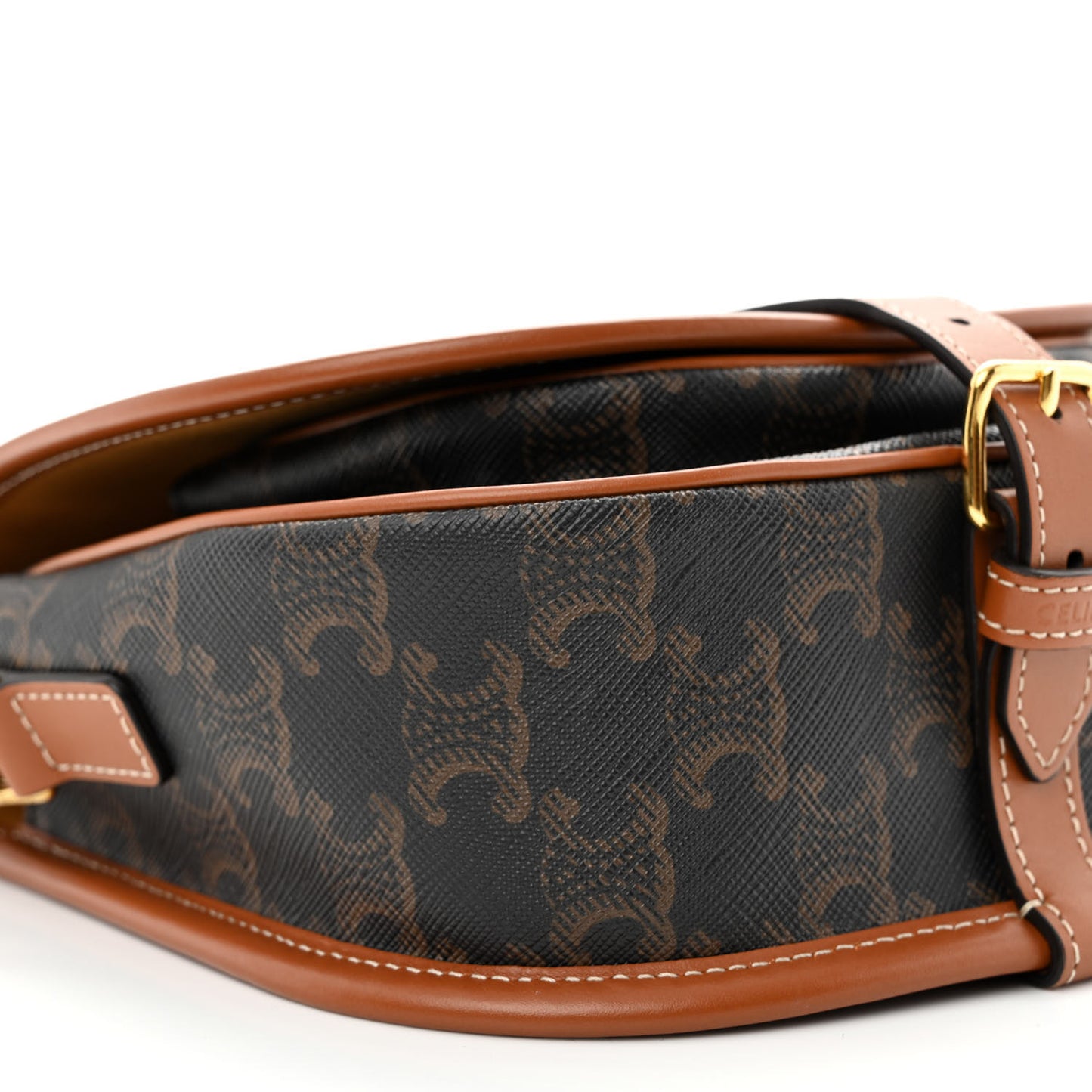 Triomphe Canvas Medium Folco Bag Tan