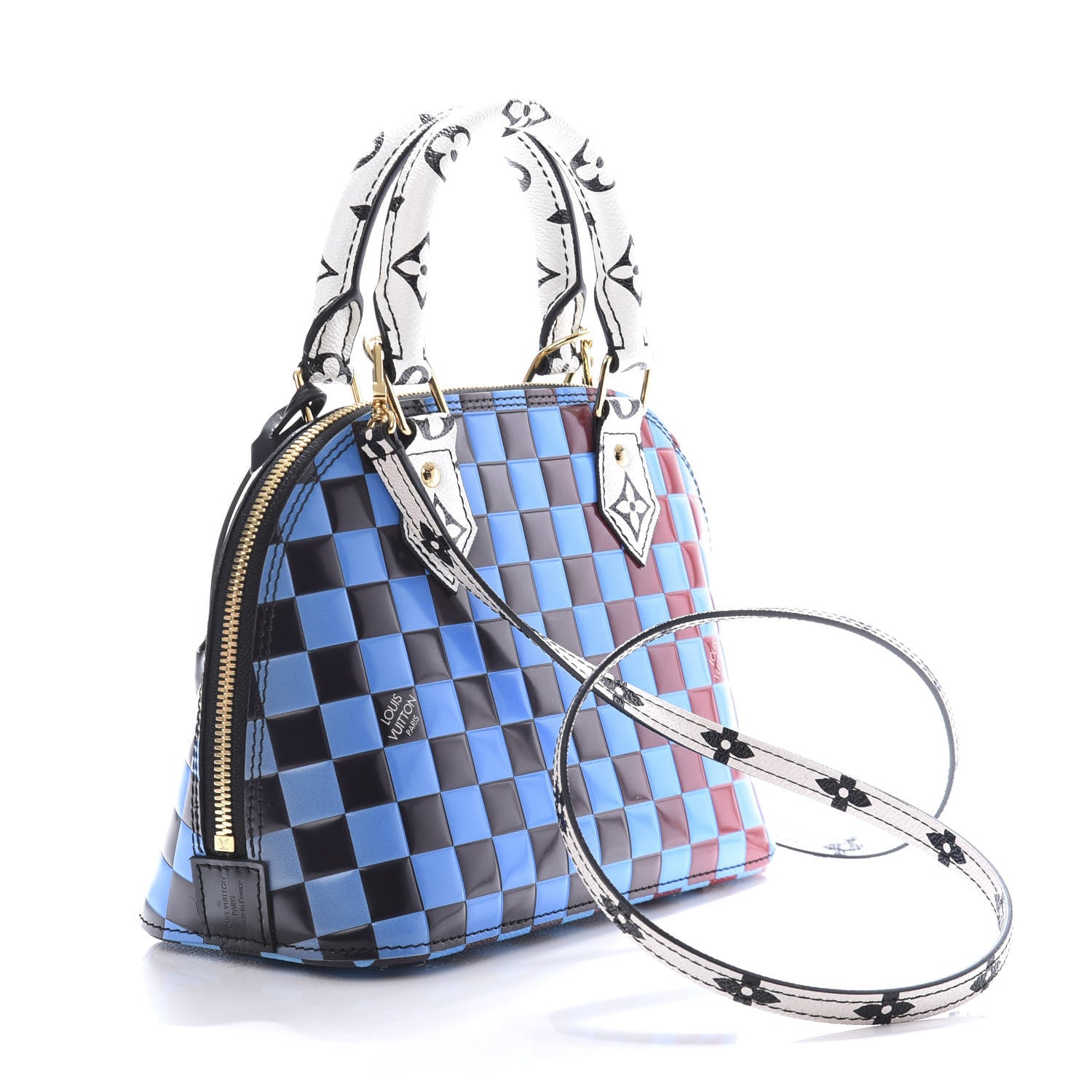Louis Vuitton Epi Damier Race Alma BB Blue Vert 3 of 9
