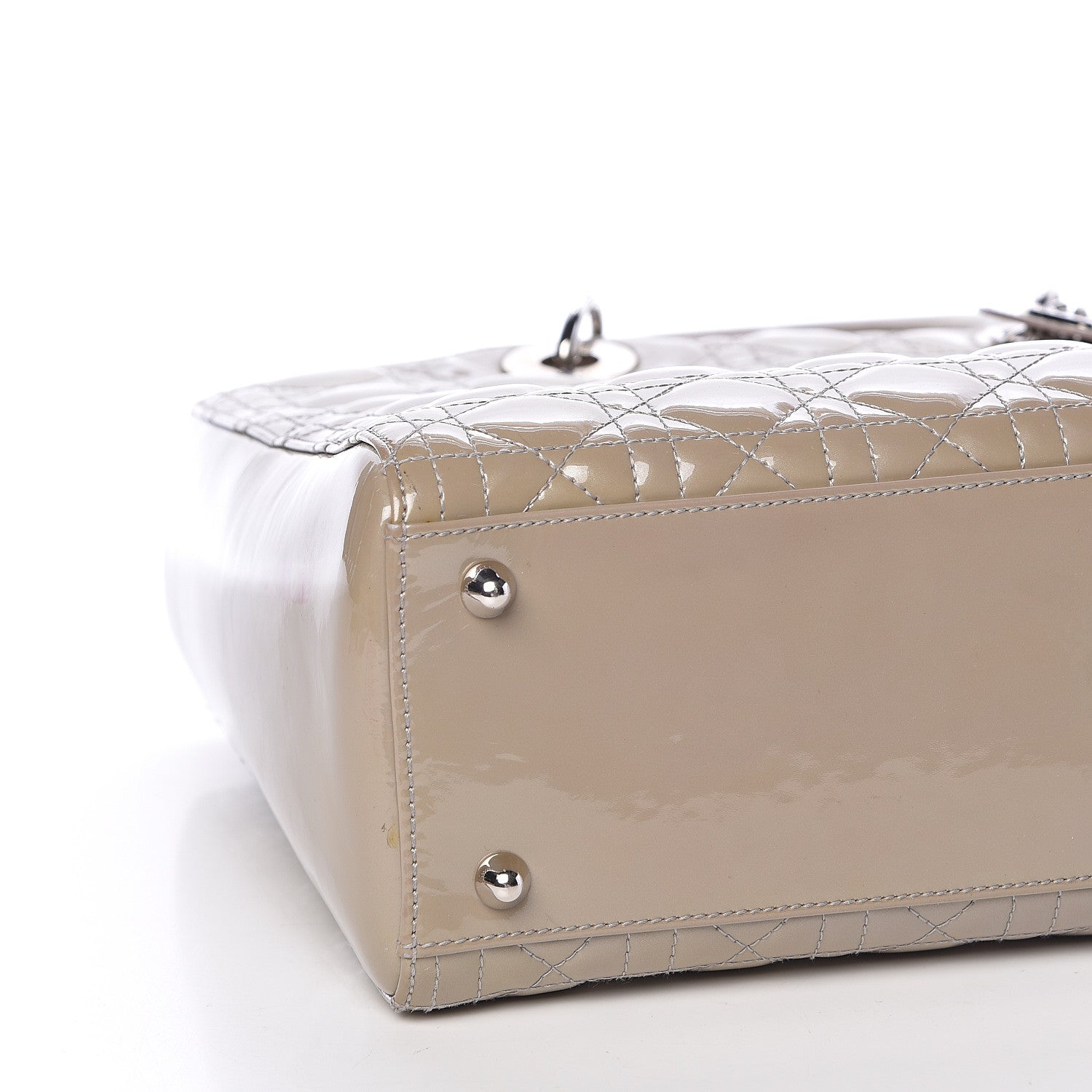 Christian Dior Patent Cannage Large Lady Dior Beige 16 of 21