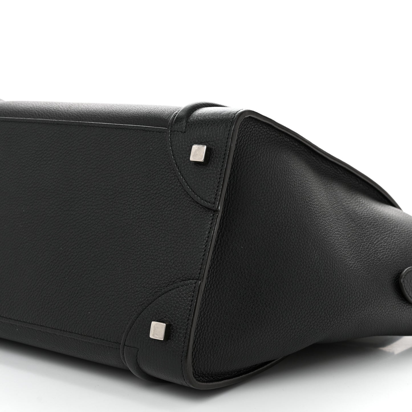 Drummed Calfskin Mini Luggage Black