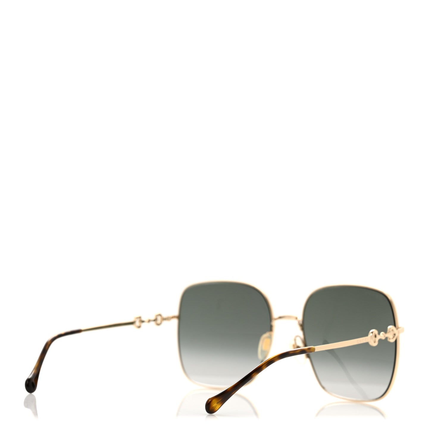 Metal Horsebit Square Sunglasses GG0879S Gold