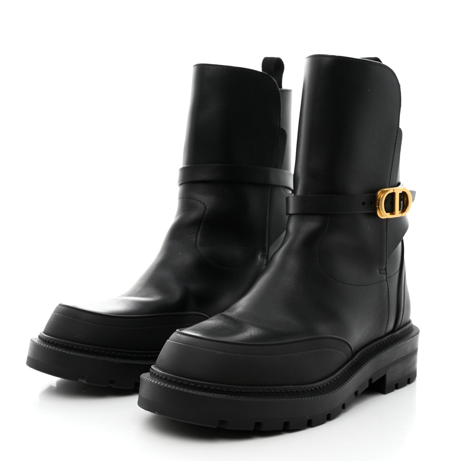 Christian Dior Calfskin Empreinte Ankle Boot 36.5 Black 3 of 8