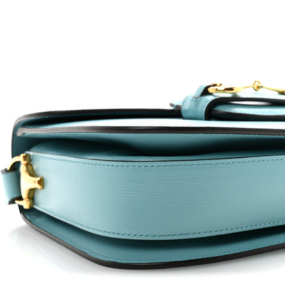 Gucci Azalea Calfskin Horsebit 1955 Shoulder Bag Dusty Azure 9 of 10