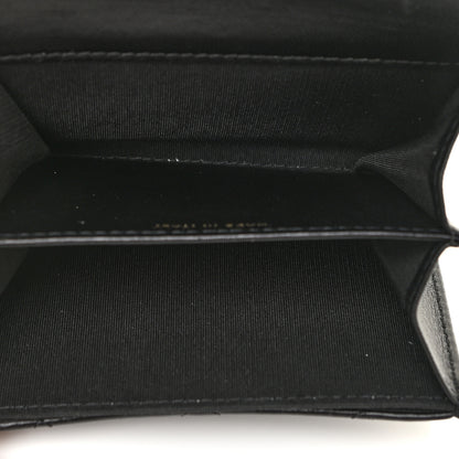 Chanel Lambskin Quilted CC Chic Flap Card Holder Black Gold 5 of 12