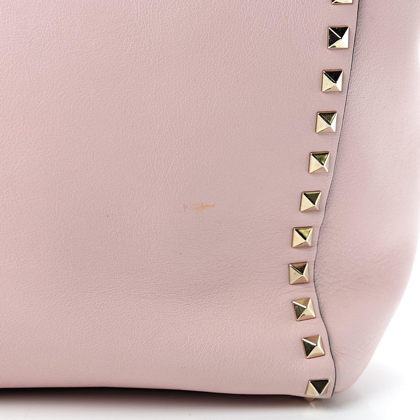 Vitello Rockstud Double Handle Tote Poudre