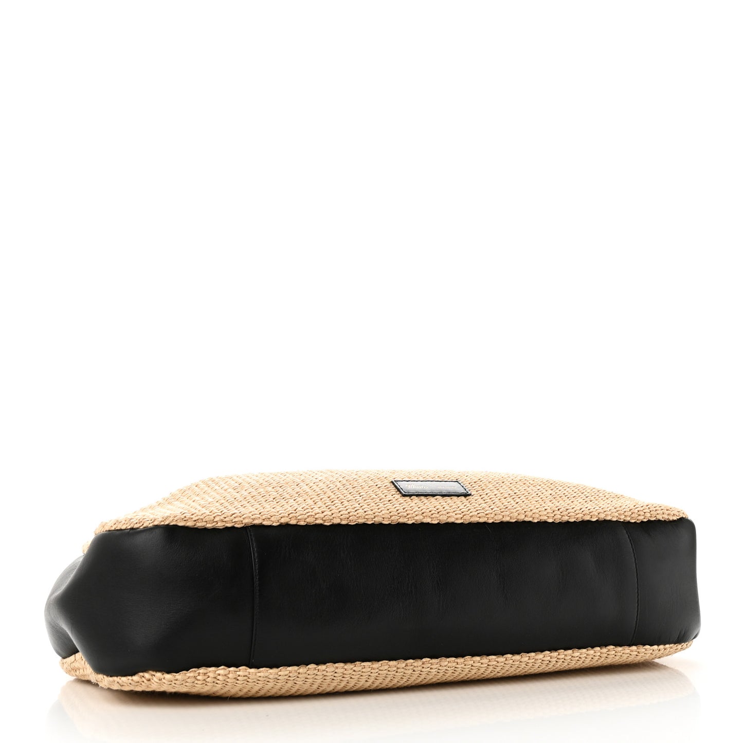 Palm Wax Ada Hobo Bag Natural Raffia Black