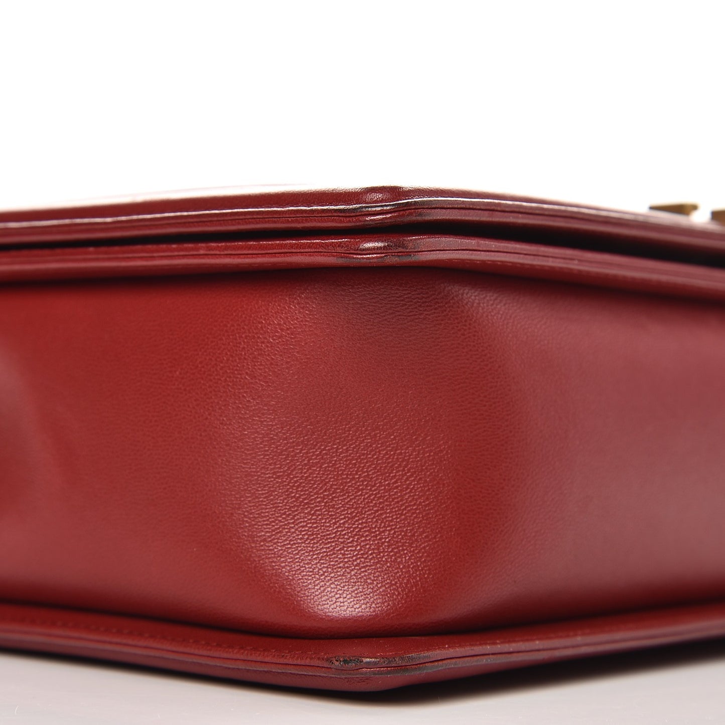 Lambskin Quilted Large Boy Flap Red