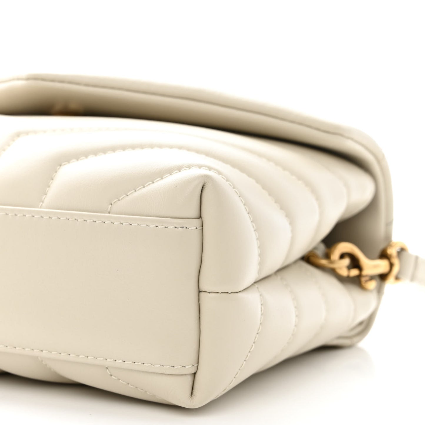 Calfskin Y Quilted Monogram Toy Loulou Crossbody Bag Crema Soft