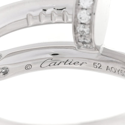 Cartier 18K White Gold Diamond Juste Un Clou Ring 52 6 4 of 6