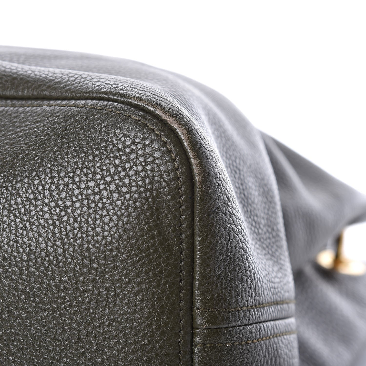 Prada Vitello Daino Hobo Dark Green 17 of 18