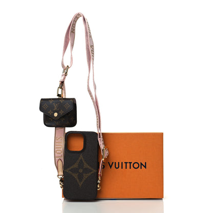 Louis Vuitton Monogram Bumper On Strap iPhone 13 Shoulder Strap Creme Pink 8 of 8