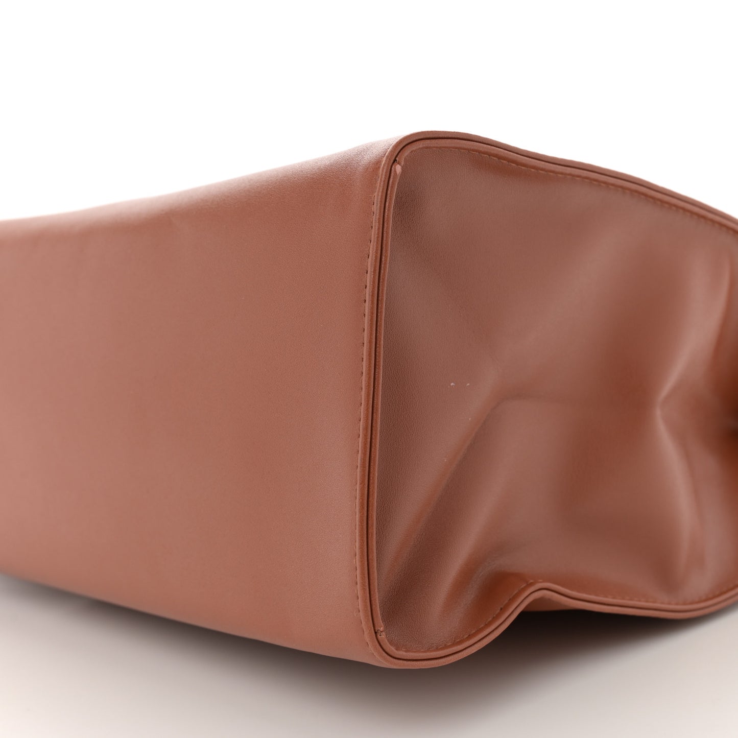 Vegan Leather Medium Shopping Bag Tan