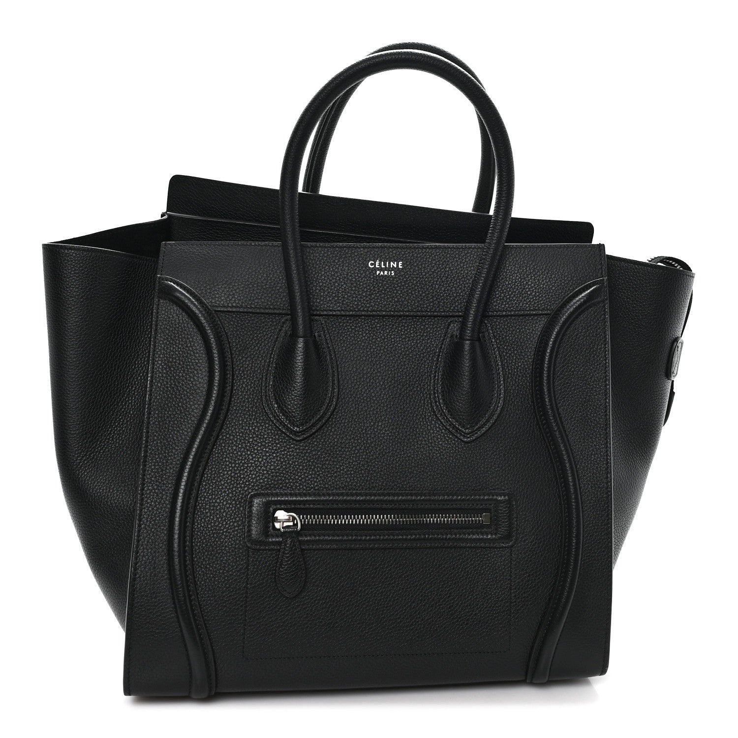 Celine Drummed Calfskin Mini Luggage Black 1 of 10