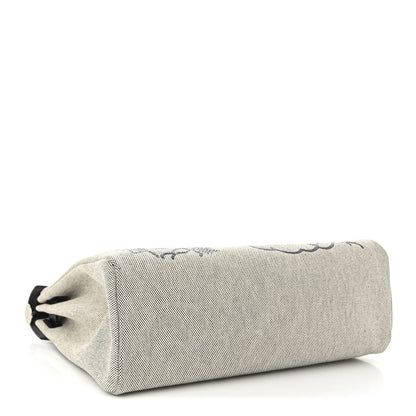 Hermes Vache Hunter Toile H Pegase Pop Herbag Zip Retourne 31 PM Bleu Indigo Ecru Black 5 of 11