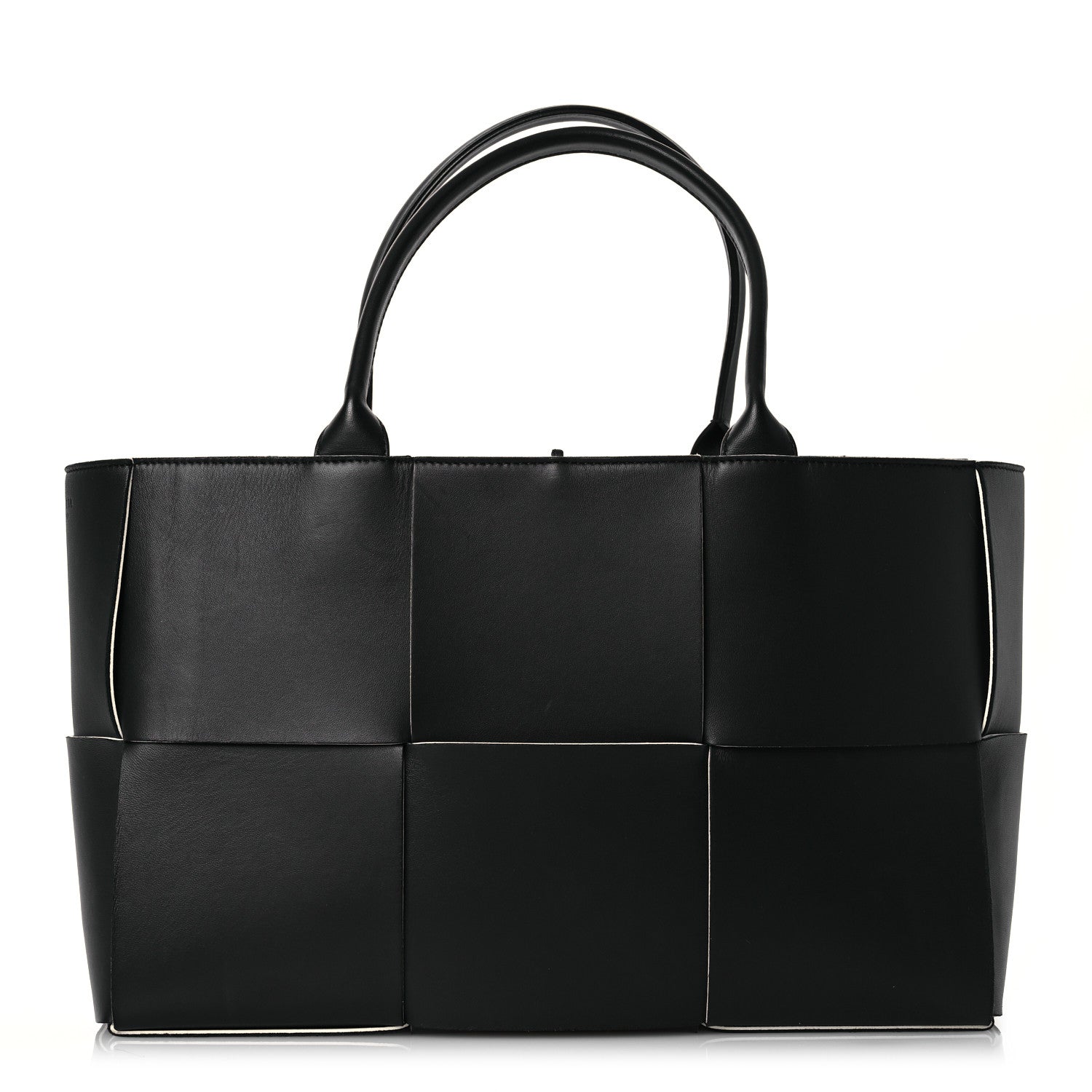 Bottega Veneta Nappa Maxi Intrecciato Arco Tote Black White 1 of 13