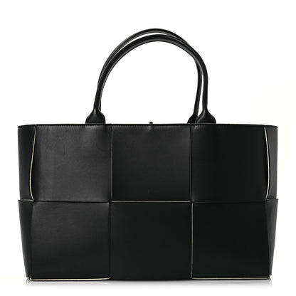 Bottega Veneta Nappa Maxi Intrecciato Arco Tote Black White 1 of 13